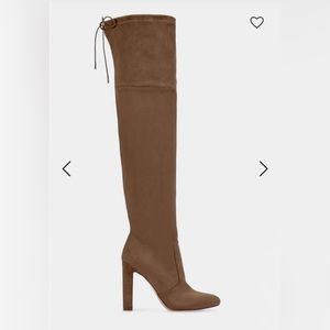 Over the knee faux suede boots